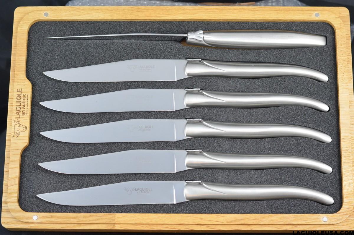 US$ 21.99 - 6 Titanium Gold Plated Stainless Steel Steak Knives -  m.