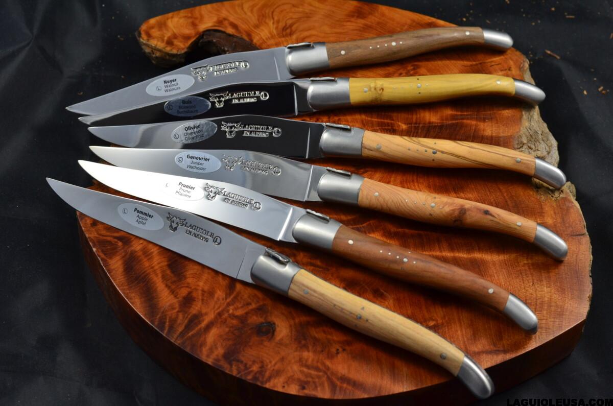 Laguiole en Aubrac Handcrafted Plated 6-Piece Steak Knife Set With Mix –  LaguioleEnAubracShop