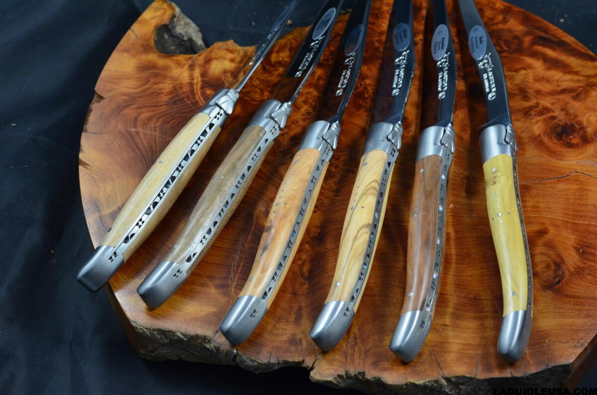 Laguiole en Aubrac Handcrafted Plated 6-Piece Steak Knife Set With Mix –  LaguioleEnAubracShop