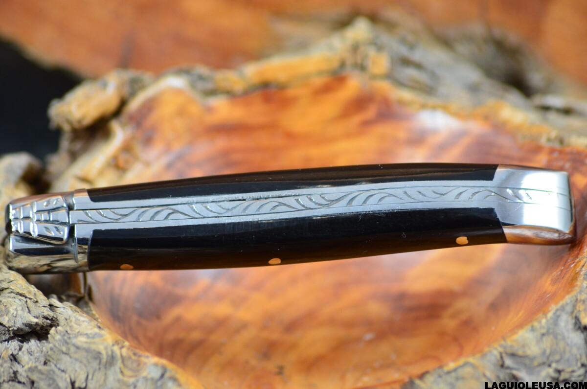 Water Buffalo Horn Handle, Single-plate, Laguiole en Aubrac Folding knife - Image 2