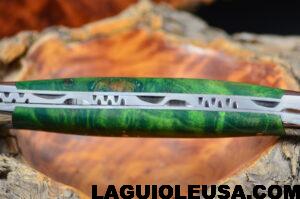 Green Poplar Burl Handle, Single-Plate, Laguiole en Aubrac Folding Knife - Image 6