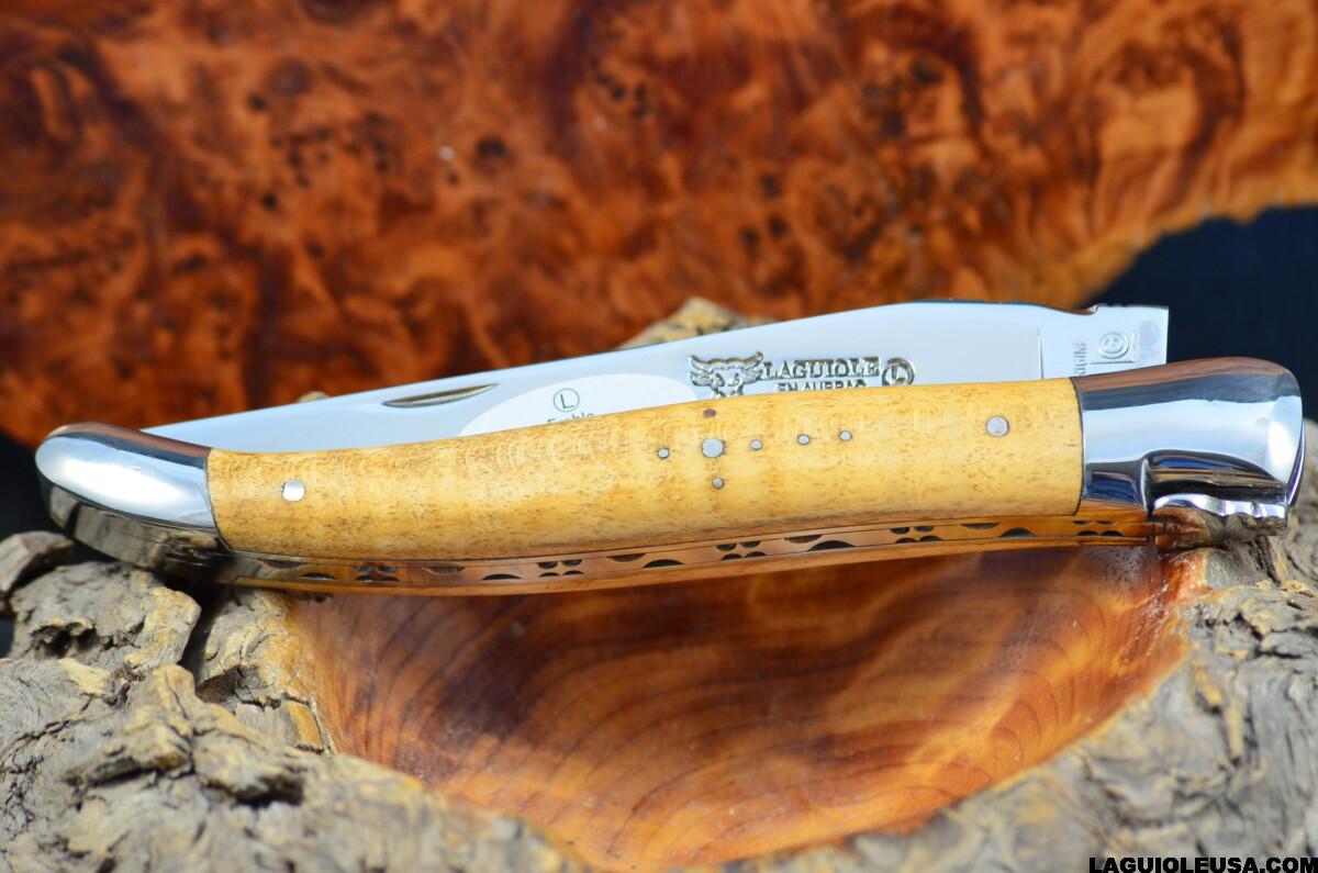 Maple Wood Handle, Single-plate, Laguiole en Aubrac Folding knife - Image 3