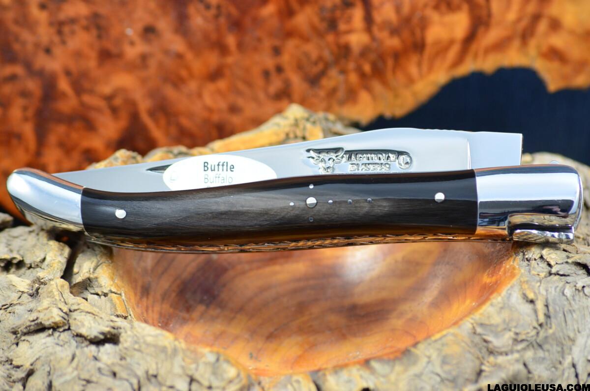 Water Buffalo Horn Handle, Double-plate, Laguiole en Aubrac Folding knife - Image 3