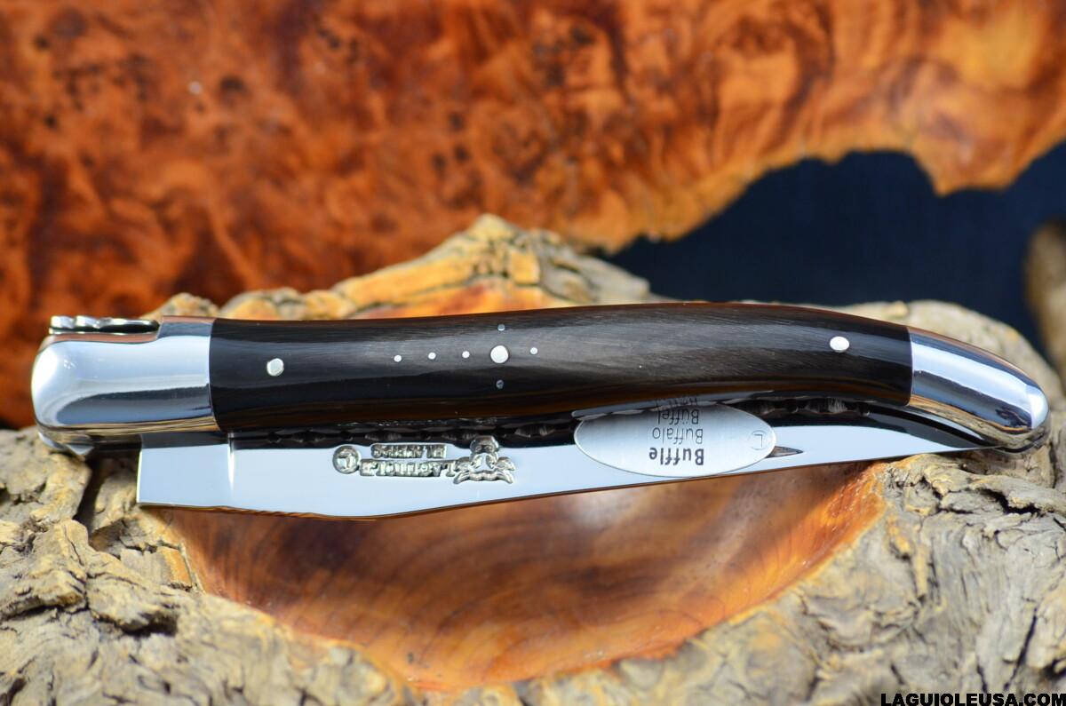 Water Buffalo Horn Handle, Double-plate, Laguiole en Aubrac Folding knife - Image 2