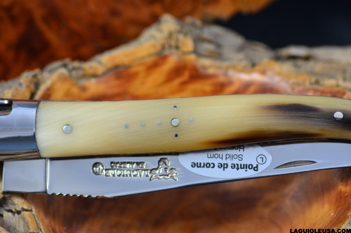 African Zebu Horn Handle, Double-plate, Laguiole en Aubrac Folding knife - Image 10