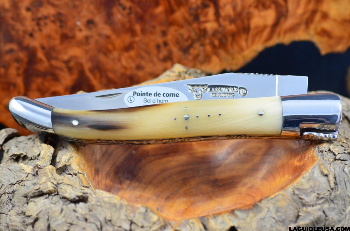 African Zebu Horn Handle, Double-plate, Laguiole en Aubrac Folding knife - Image 3