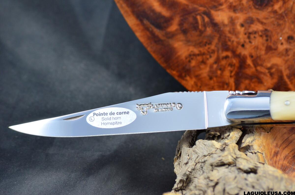African Zebu Horn Handle, Double-plate, Laguiole en Aubrac Folding knife - Image 11