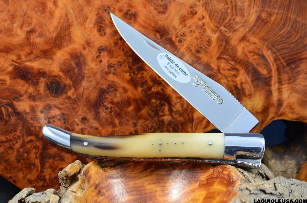 African Zebu Horn Handle, Double-plate, Laguiole en Aubrac Folding knife - Image 12