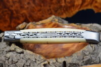 Wild Boar Bone Handle, Double-plate, Laguiole en Aubrac Folding knife