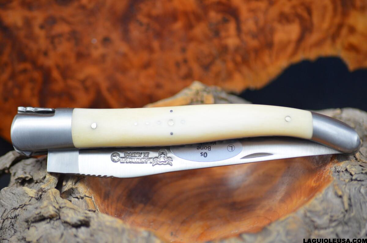 Wild Boar Bone Handle, Double-plate, Laguiole en Aubrac Folding knife - Image 2