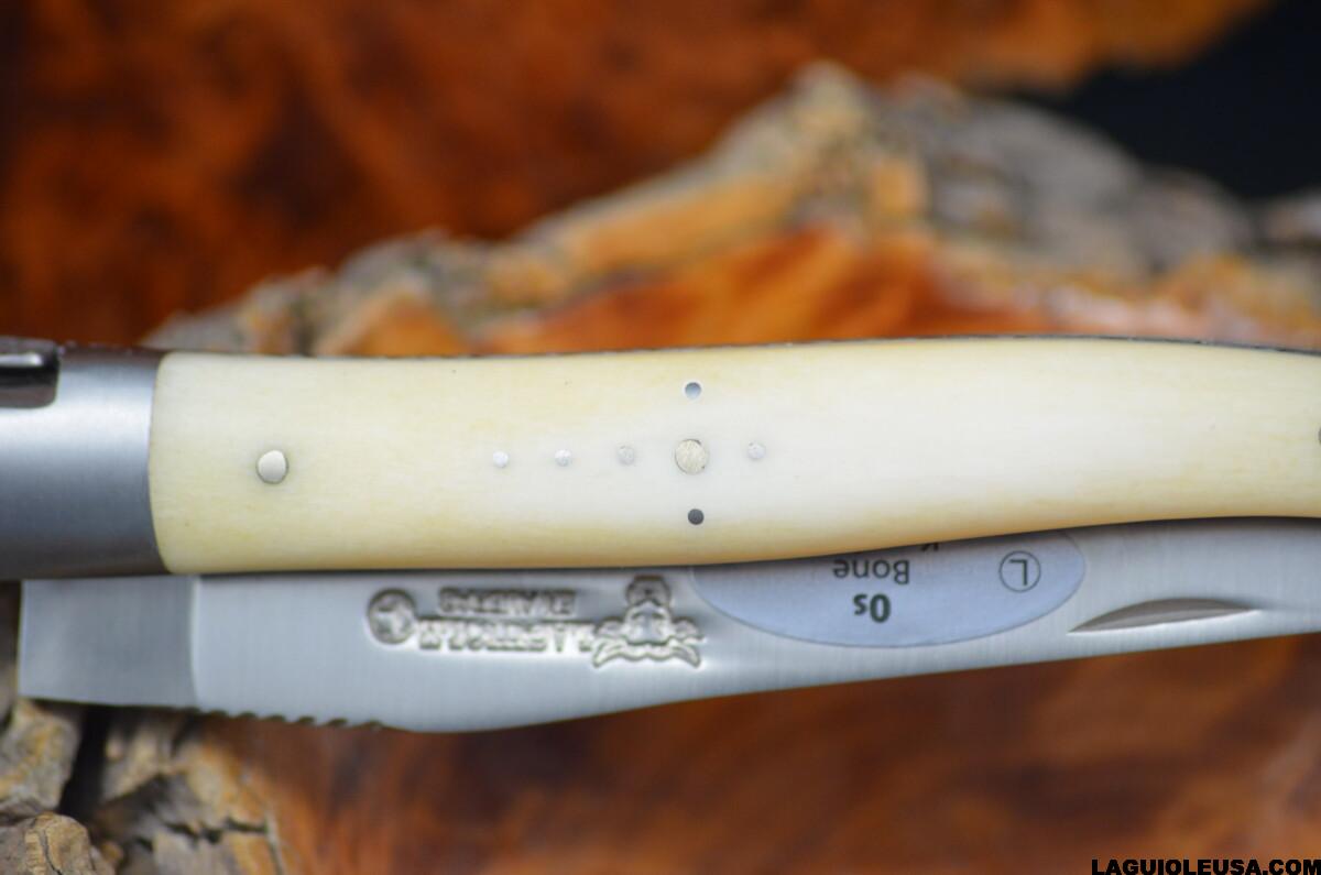 Wild Boar Bone Handle, Double-plate, Laguiole en Aubrac Folding knife - Image 8