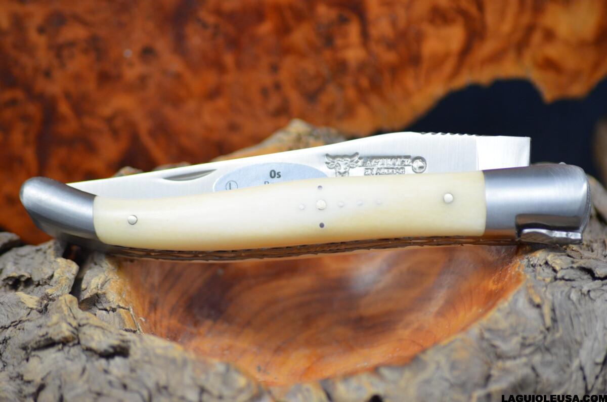 Wild Boar Bone Handle, Double-plate, Laguiole en Aubrac Folding knife - Image 3