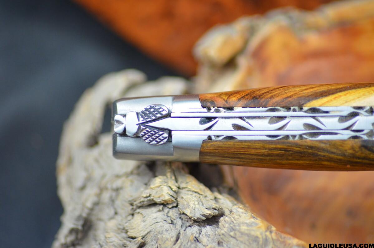 Pistachio Wood Handle, Double-plate, Laguiole en Aubrac Folding knife - Image 10