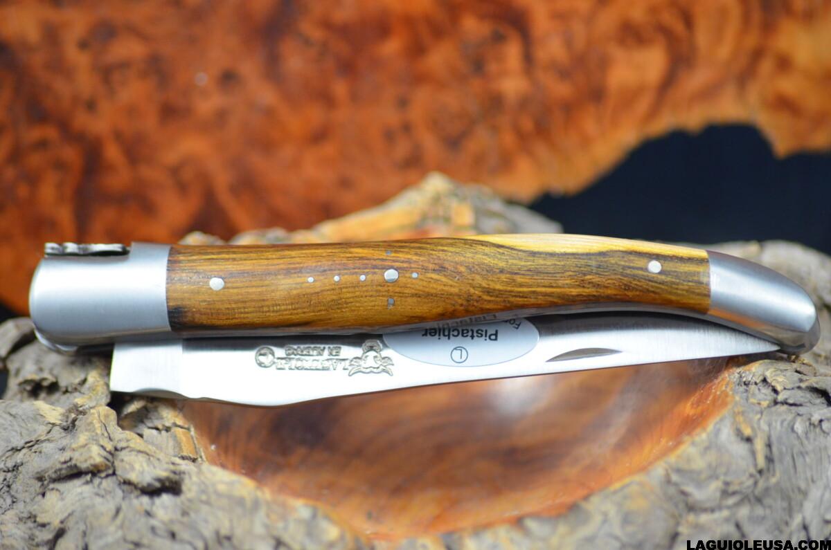 Pistachio Wood Handle, Double-plate, Laguiole en Aubrac Folding knife - Image 2