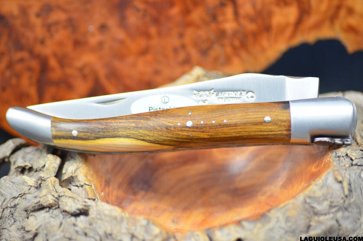 Pistachio Wood Handle, Double-plate, Laguiole en Aubrac Folding knife - Image 3