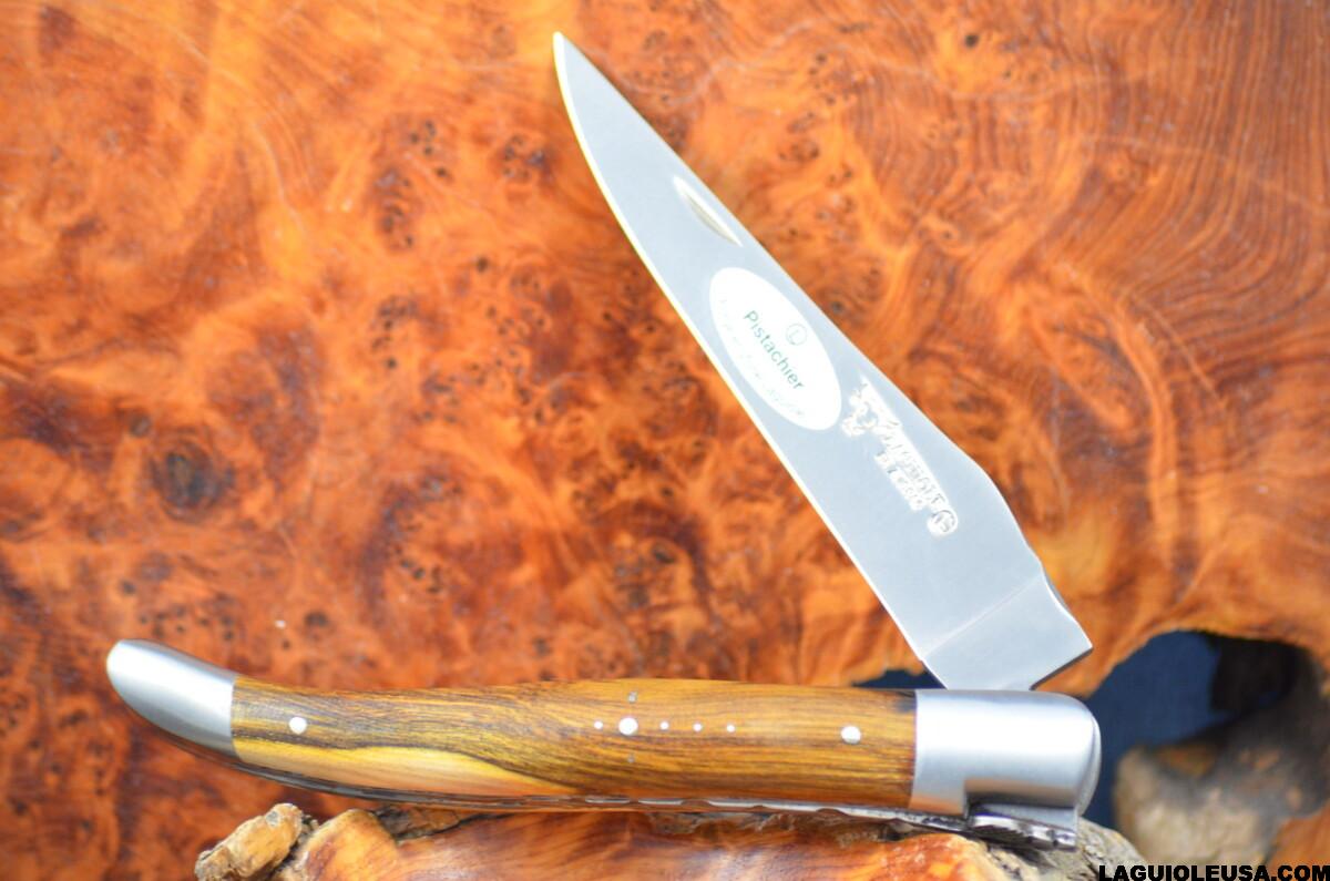 Pistachio Wood Handle, Double-plate, Laguiole en Aubrac Folding knife - Image 12