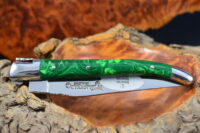 Malachite Stone Handle, Single-plate, Laguiole en Aubrac Folding knife