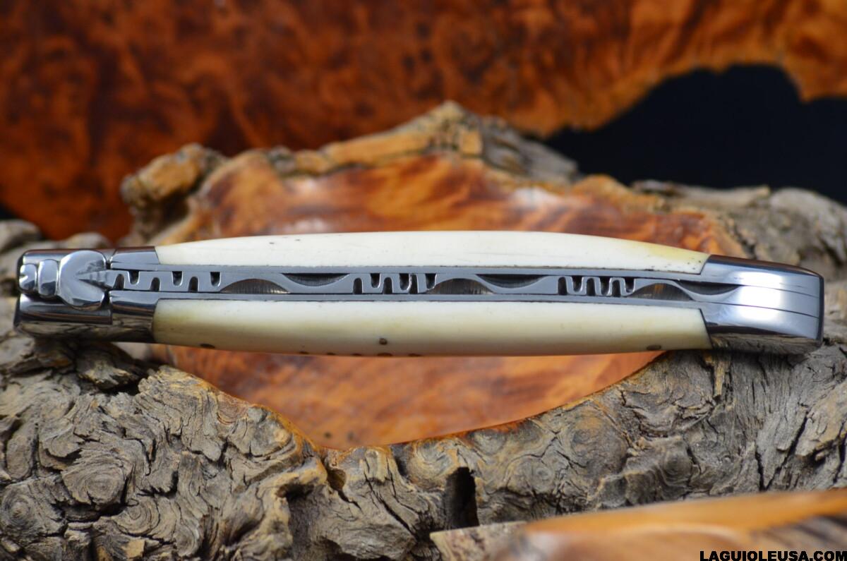 Wild Boar Bone Handle, Single-plate, Laguiole en Aubrac Folding knife - Image 2