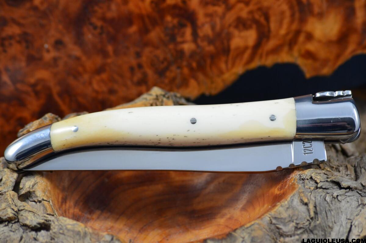 Wild Boar Bone Handle, Single-plate, Laguiole en Aubrac Folding knife - Image 5