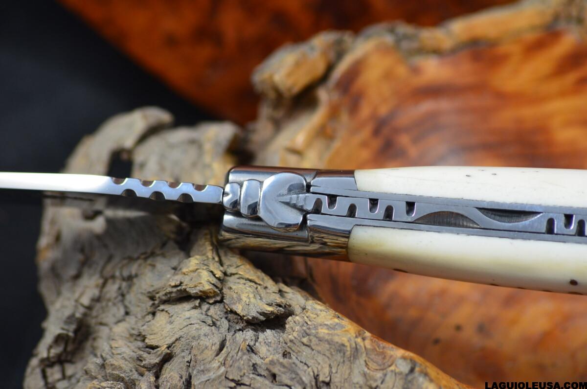 Wild Boar Bone Handle, Single-plate, Laguiole en Aubrac Folding knife - Image 6