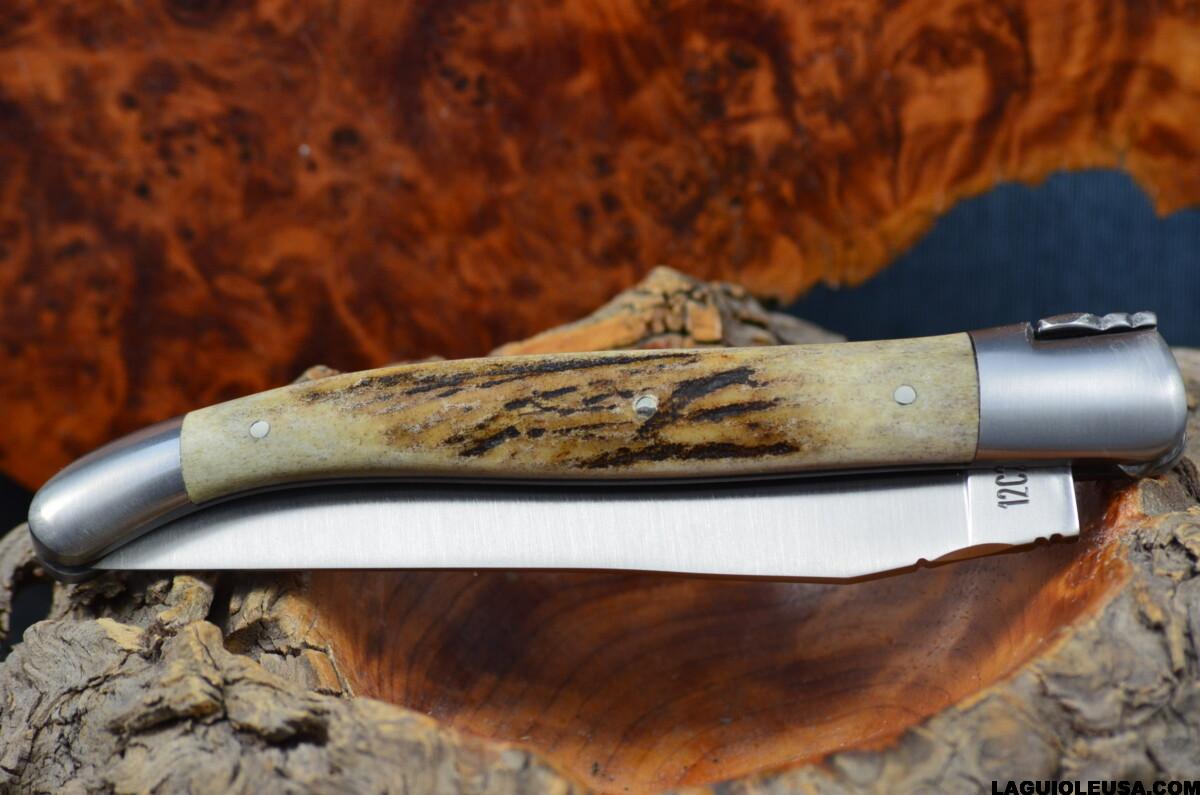 Deer Horn Handle, Single-plate, Laguiole en Aubrac Folding knife - Image 4
