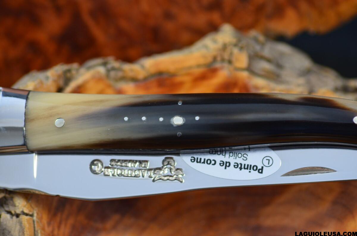 African Zebu Horn Handle, Single-plate, Laguiole en Aubrac Folding knife - Image 9