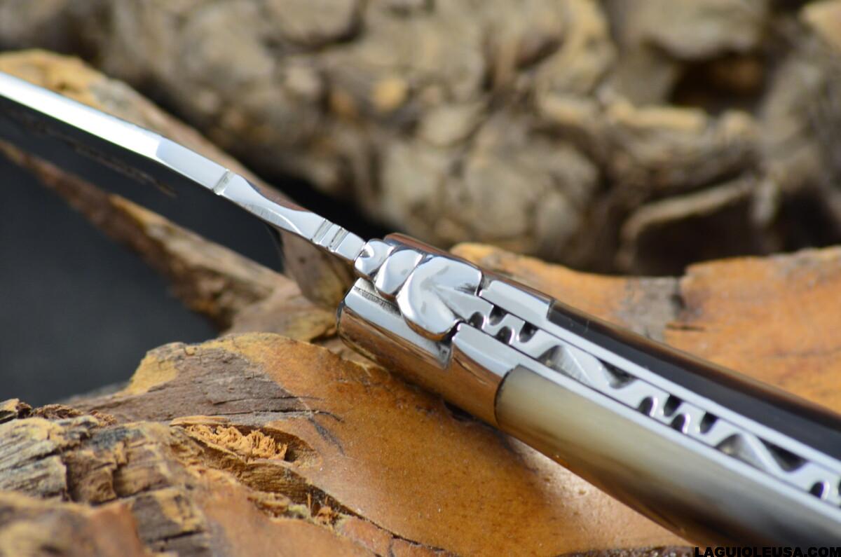 African Zebu Horn Handle, Single-plate, Laguiole en Aubrac Folding knife - Image 6