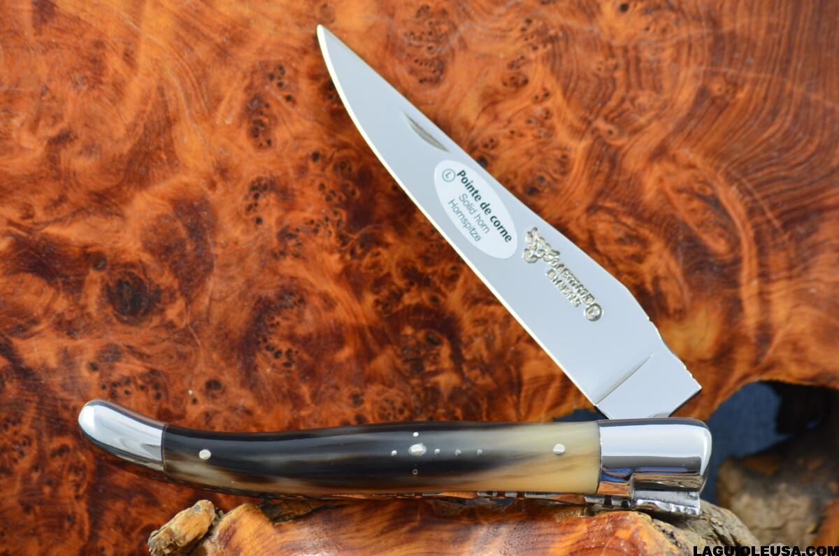African Zebu Horn Handle, Single-plate, Laguiole en Aubrac Folding knife - Image 11