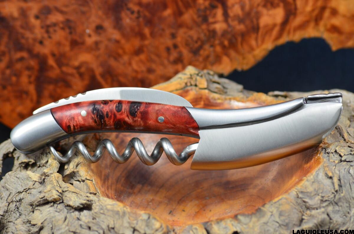 Red -Tinted Poplar Burl handle Wine-opener - Image 2
