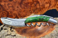 Green -Tinted Poplar burl handle Wine-opener