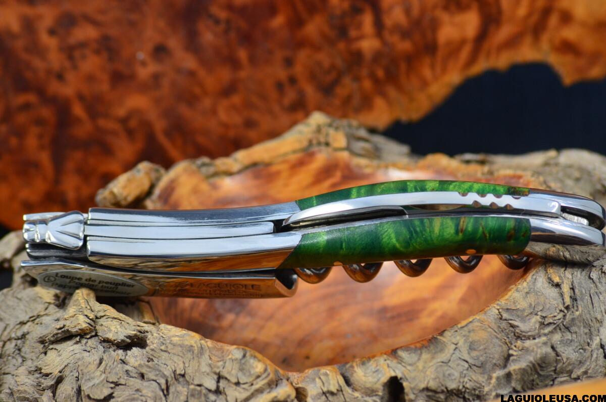 Green -Tinted Poplar burl handle Wine-opener - Image 3