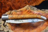 Teak Wood Handle, Single-plate, Laguiole en Aubrac Folding knife