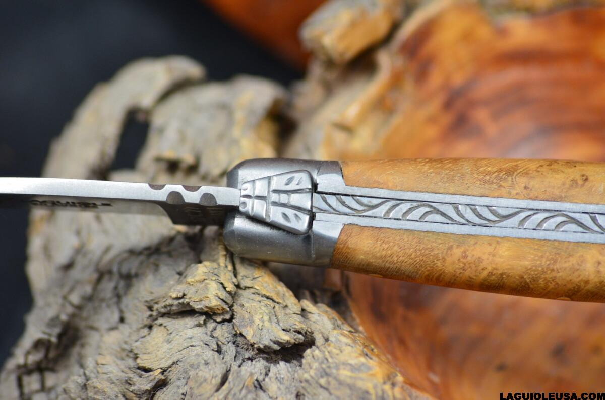 Teak Wood Handle, Single-plate, Laguiole en Aubrac Folding knife - Image 4