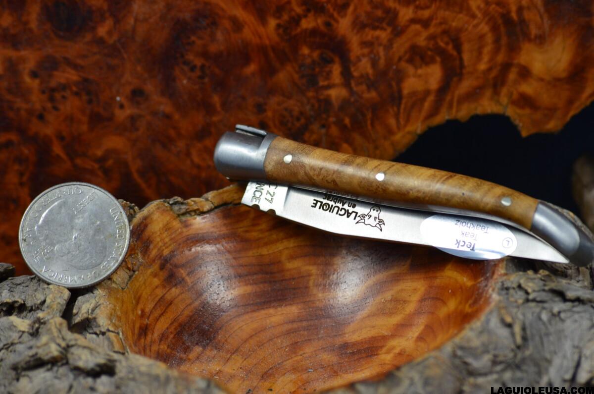 Teak Wood Handle, Single-plate, Laguiole en Aubrac Folding knife - Image 6
