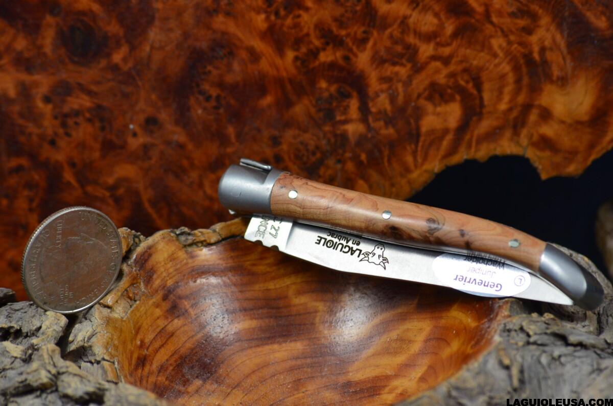 Juniper Wood Handle, Single-plate, Laguiole en Aubrac Folding knife - Image 6