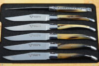 African Zebu Horn Handle , Laguiole en Aubrac 6-piece Steak knife Set